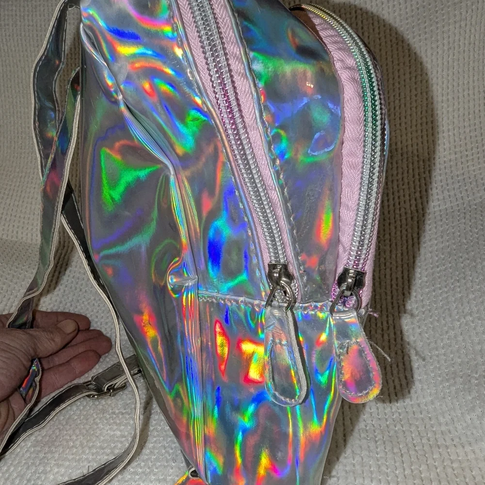 Disney Silver and‎ Purple Minnie Mouse Holographic Bag
